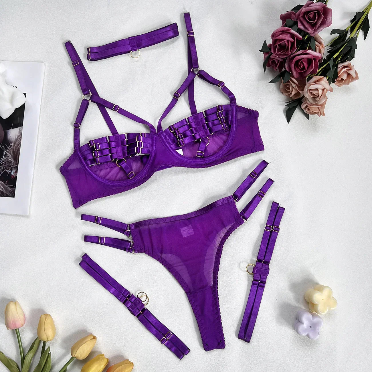 Amanda | 4-piece Lingerie Set