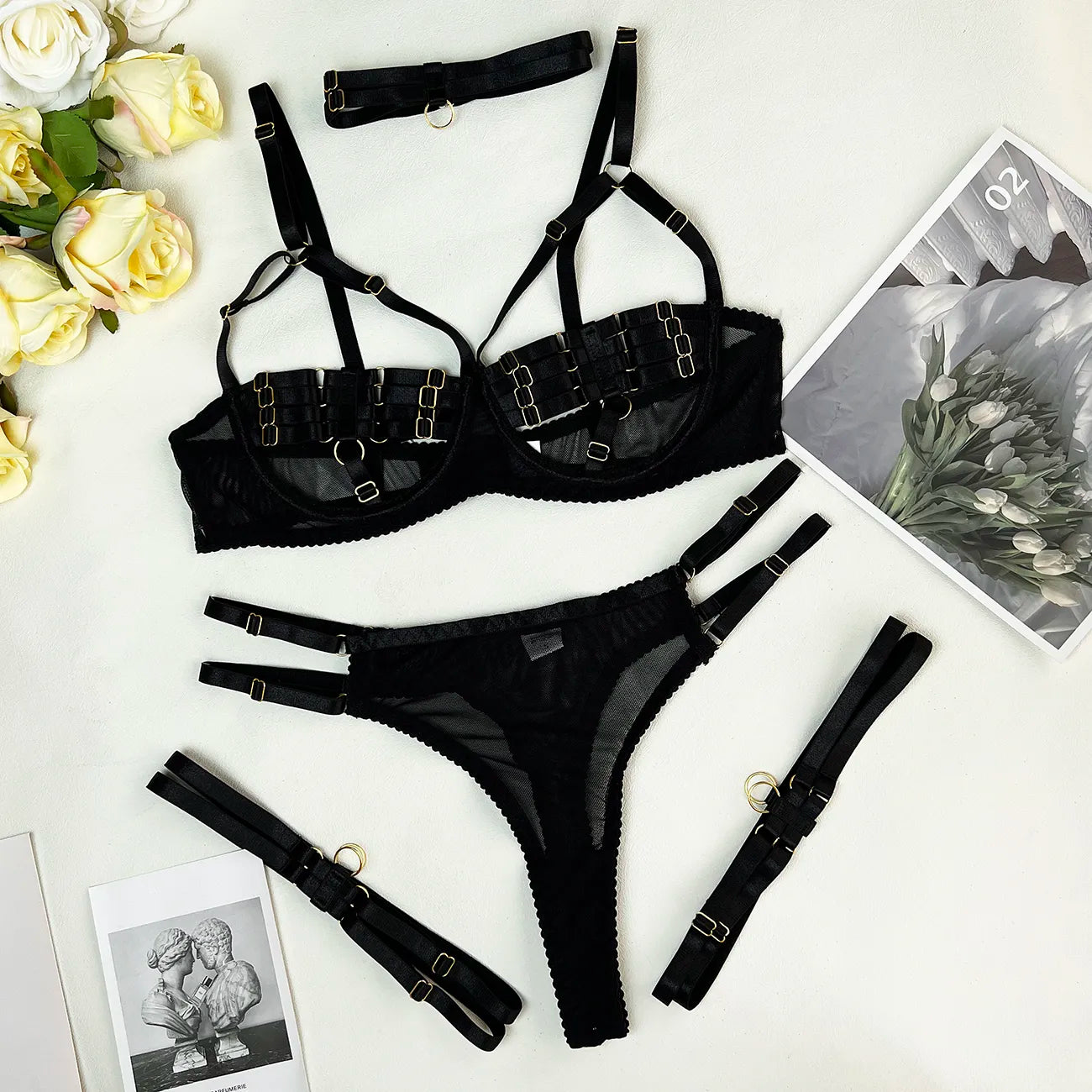 Amanda | 4-piece Lingerie Set