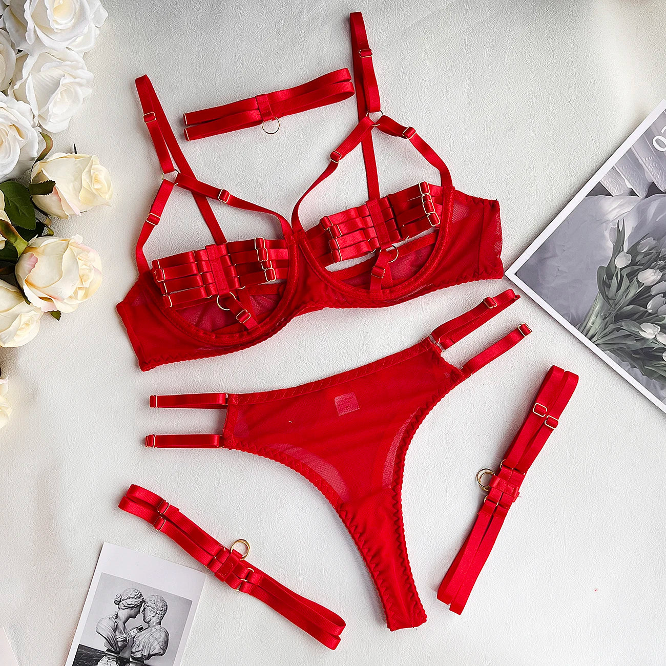 Amanda | 4-piece Lingerie Set